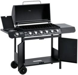Outsunny Grillwagen mit Ablageschrank