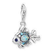 Thomas Sabo Charm-Anhänger Fisch mit blauen Steinen silber (1884-945-7)