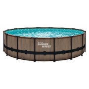 Summer Waves Elite Frame Pool 488 x 122 cm Teak-Optik