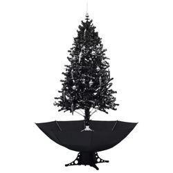 vidaXL Schneiender Weihnachtsbaum mit Schirmfuß Schwarz 190 cm vidaXL Schneiender Weihnachtsbaum mit Schirmfuß Schwarz 190 cm