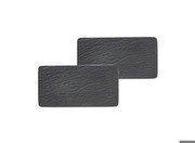 Villeroy & Boch Manufacture Rock Servierplatten rechteckig 2er Set Villeroy & Boch Manufacture Rock Servierplatten rechteckig 2er Set