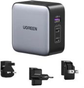 UGREEN Nexode 65W GaN USB-C Travel Charger 3-Ports (90409)