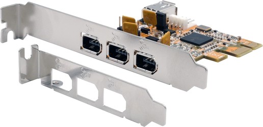 Exsys FireWire 1394A PCIe Karte mit 3+1 Ports (EX-16500E-2) Exsys FireWire 1394A PCIe Karte mit 3+1 Ports (EX-16500E-2)