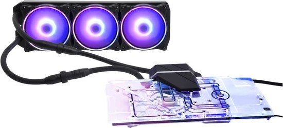 Alphacool Eiswolf 2 AIO 360 mm Radeon RX 6800/6800XT Gaming Trio X mit Backplate (14422)