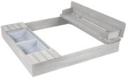 Roba Sandkasten Outdoor+ inkl. aufklappbare Sitzbank & 2 Spielwannen