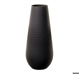 Villeroy & Boch Manufacture Collier Carré Vase hoch schwarz