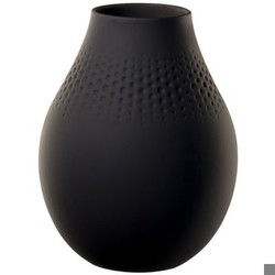 Villeroy & Boch Manufacture Collier Perle Vase hoch schwarz
