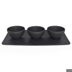 Villeroy & Boch Manufacture Rock Dipschälchen-Set 4-tlg.