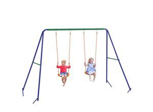Outsunny 2er Kinderschaukel mit Gerüst