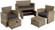tectake Rattan Sitzgruppe Modena