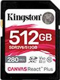 Kingston Canvas React Plus V60 R280/W150 SDXC 512GB (SDR2V6/512GB) Kingston Canvas React Plus V60 R280/W150 SDXC 512GB (SDR2V6/512GB)