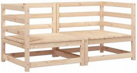 vidaXL Garten-Ecksofas 2 Stk. 70 x 70 x 67 cm