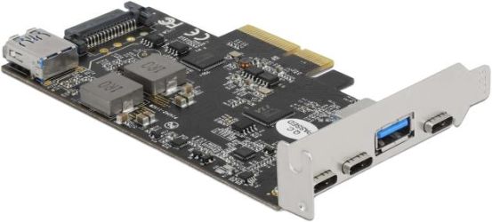 Delock PCI Express x4 Karte zu 3 x USB Type-C + 2 x USB Typ-A (90060)