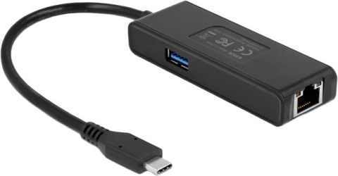 Delock USB Type-C Adapter zu 2,5 Gigabit LAN mit USB Typ-A (63826) Delock USB Type-C Adapter zu 2,5 Gigabit LAN mit USB Typ-A (63826)