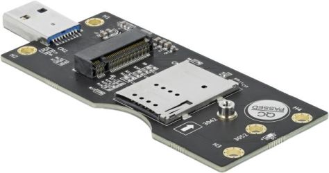 Delock USB 3.0 Konverter Typ-A Stecker zu M.2 Key B mit SIM Slot (63166) Delock USB 3.0 Konverter Typ-A Stecker zu M.2 Key B mit SIM Slot (63166)