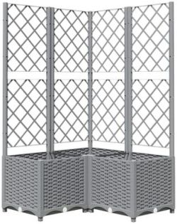 vidaXL Pflanzkübel mit Rankgitter 80 x 80 x 136 cm (153276)