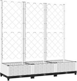vidaXL Pflanzkübel mit Rankgitter 120 x 40 x 121,5 cm (153283)