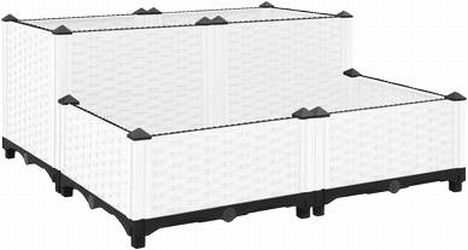 vidaXL Hochbeet Polypropylen 80 x 80 x (23-38) cm vidaXL Hochbeet Polypropylen 80 x 80 x (23-38) cm