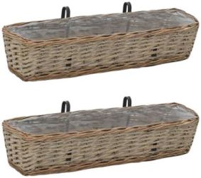 vidaXL Balkon-Blumenkasten 80 cm 2 Stk. (287642)