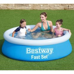 Bestway Fast Set Pool Aufblasbar Rund 183 x 51 cm (3202551) Bestway Fast Set Pool Aufblasbar Rund 183 x 51 cm (3202551)
