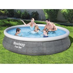 Bestway Fast Set mit Pumpe Aufblasbar 396 x 84 cm (3202552)
