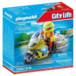 Playmobil City Life Notarzt-Motorrad mit Blinklicht (71205)
