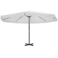 vidaXL Sonnenschirm Weiß Aluminium 500 cm (40301)