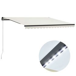 vidaXL Markise Manuell Einziehbar LED 400 x 300 cm