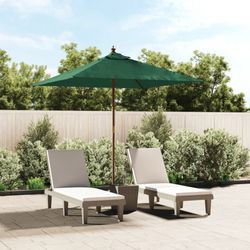 vidaXL Sonnenschirm mit Holzmast 198 x 198 x 231 cm