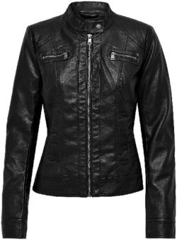 Only Reißverschluss Kunstlederjacke Damen (15081400)