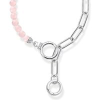 Thomas Sabo Collier mit Gliederkettenelementen und rosa Beads Silber (KE2193-035-9-L47V)