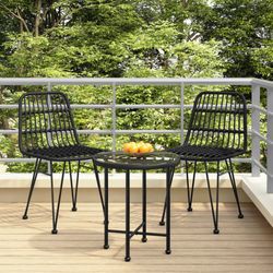 vidaXL Gartenstühle PE-Rattan 2-Stk. (31942)