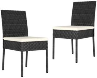 vidaXL Garten-Essstühle Poly Rattan 2 Stk. (31510)