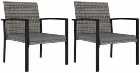 vidaXL Garten-Essstühle Poly Rattan 2 Stk. (31511)