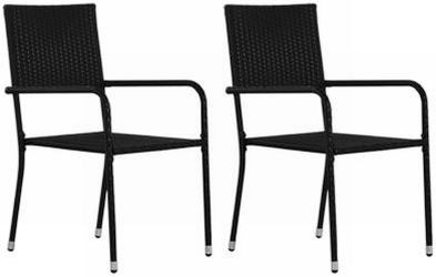 vidaXL Garten-Essstühle Poly Rattan 2 Stk. (318698)