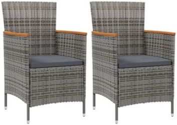 vidaXL Garten-Essstühle Poly Rattan 2 Stk. (316149)