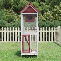 vidaXL Voliere Massivholz Kiefer 60 x 58,5 x 160 cm (172255)