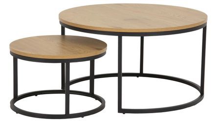 AC Design Furniture Spiro Couchtisch 2er Set 80 x 80 cm