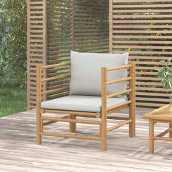 vidaXL Gartensessel mit Kissen Bambus (3622)