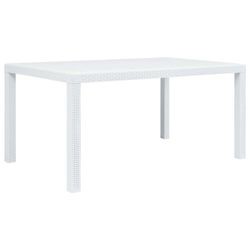 vidaXL Gartentisch Kunststoff Rattan-Optik 150 x 90 x 72 cm