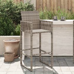 vidaXL Garten-Barhocker 2 Stk. ohne Kissen