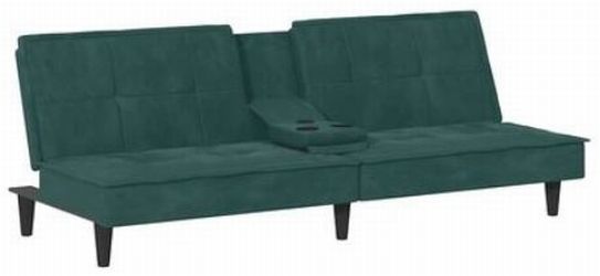 vidaXL Schlafsofa mit Getränkehaltern Samt vidaXL Schlafsofa mit Getränkehaltern Samt