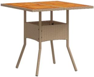 vidaXL Gartentisch mit Holzplatte 80 x 80 x 75 cm