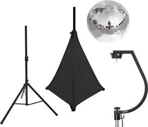 Eurolite Set Spiegelkugel 30cm mit Stativ und Segel