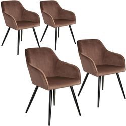 tectake Marilyn Esszimmerstuhl Samtoptik 4er Set tectake Marilyn Esszimmerstuhl Samtoptik 4er Set