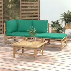 vidaXL Garten Lounge Set Bambus 4-tlg. (3155144)