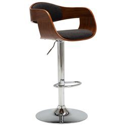 vidaXL Barhocker Bugholz und Stoff (283119)