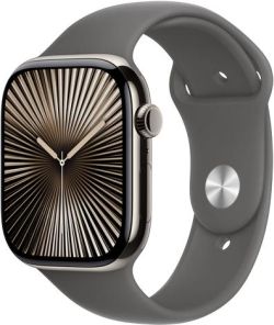 Apple Watch Series 10 GPS + Cellular 46 mm Titan mit Sportarmband (MWY93QF/A)
