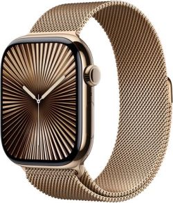 Apple Watch Series 10 GPS + Cellular 46 mm Titan mit Milanaise-Armband (MC7T4QF/A)