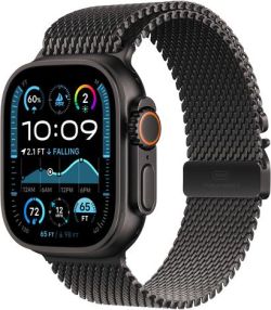 Apple Watch Ultra 2 GPS + Cellular 49 mm Titan mit Milanaise-Armband (MX4W3FD/A)